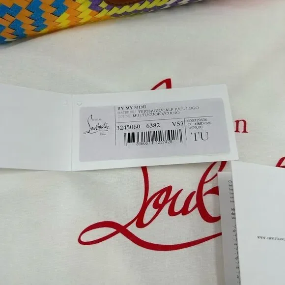 Women’s Christian Louboutin side-by-side tote with removable pouch made in Italy - Picture 8 of 12